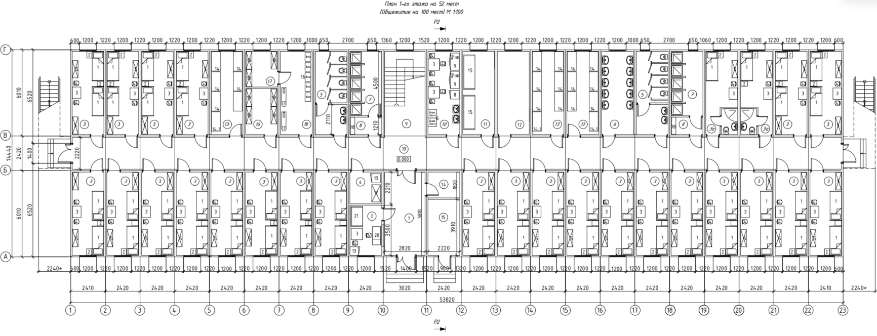 План первого этажа