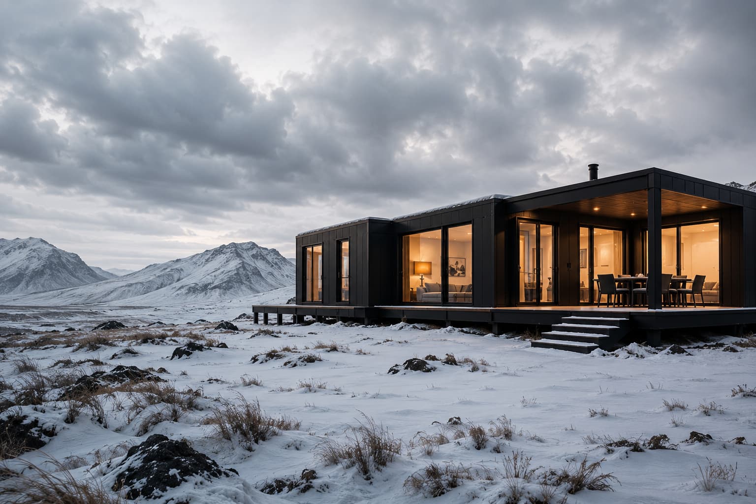 Modern modular homes designed for harsh weather environments